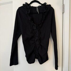 Anthropologie Ruffled Sweater